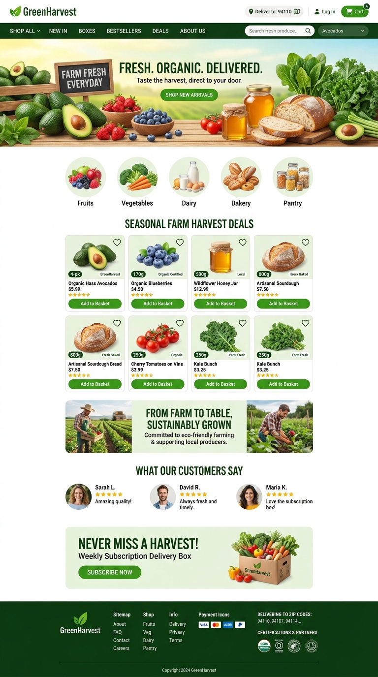 GreenHarvest - Farm-Fresh Organic Supermarket
