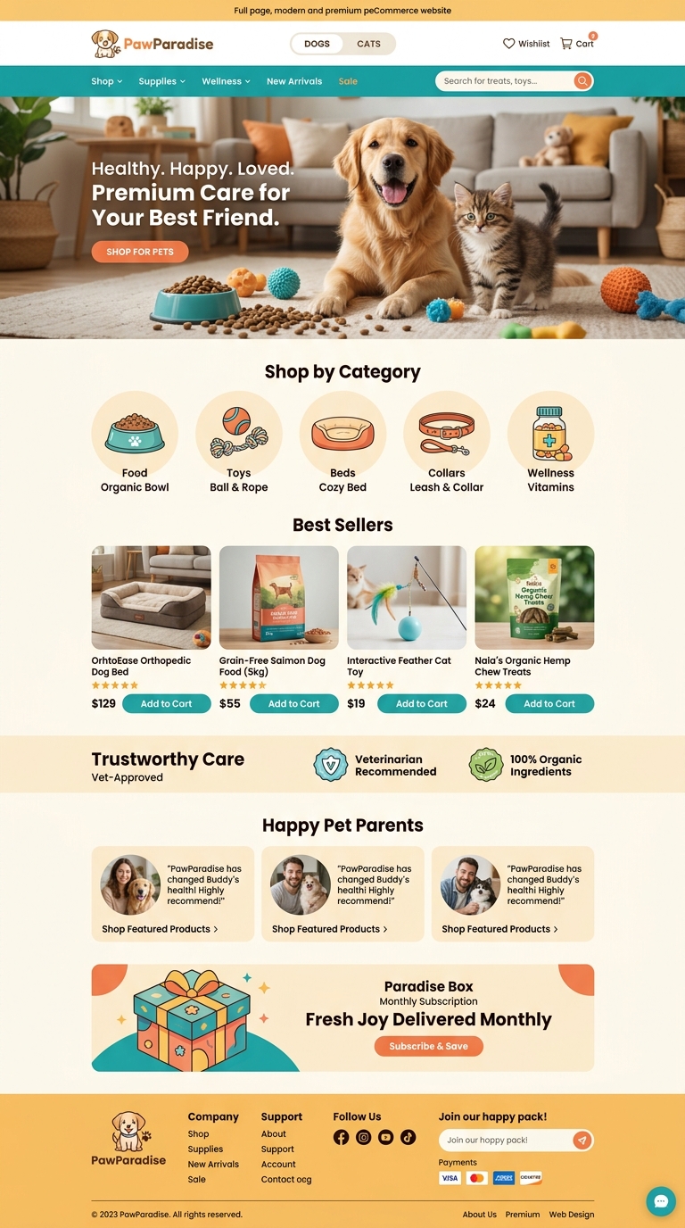 PawParadise - Organic Pet Care & Nutrition