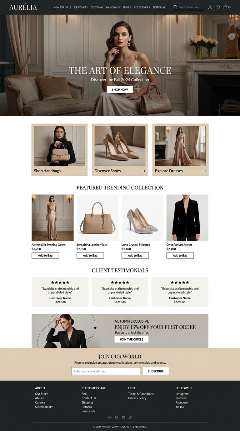 Velvet & Vogue - Luxury Fashion & Apparel eCommerce
